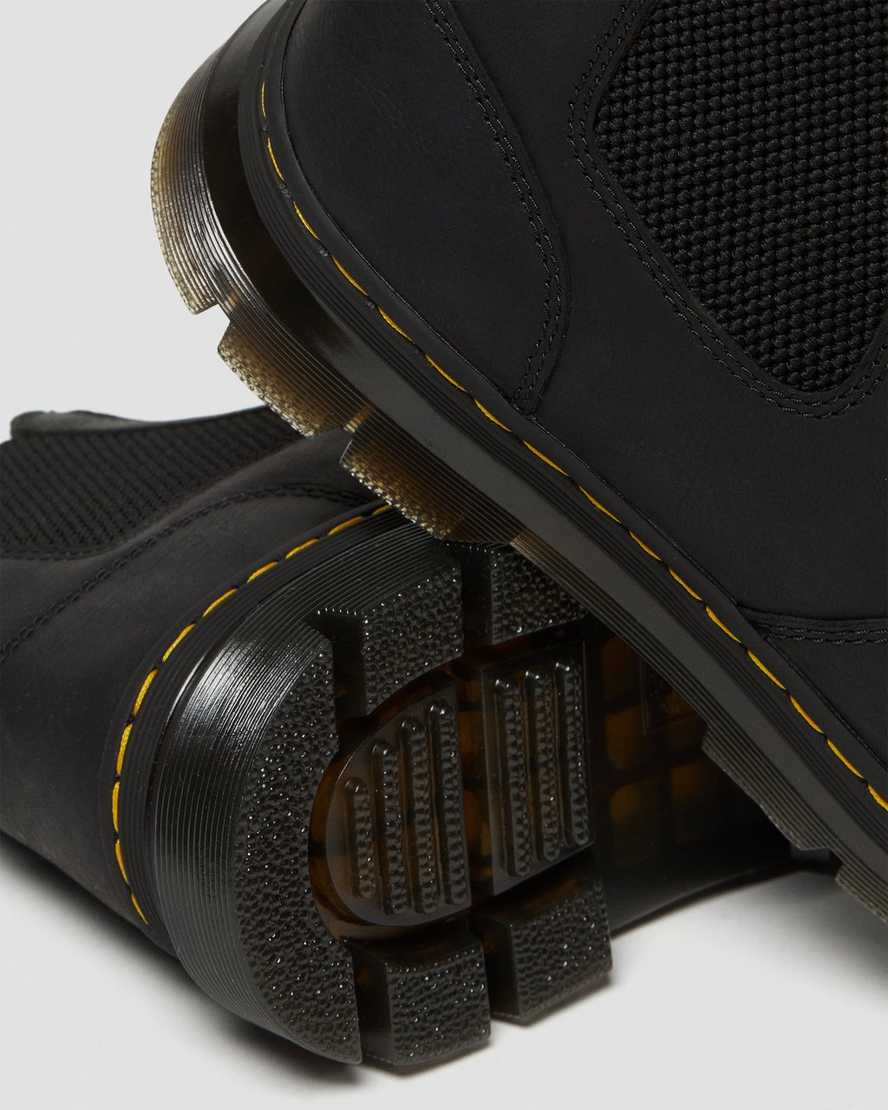svarta dr martens 2976 casual chelsea-stövlar för män
