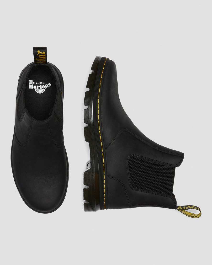 svarta dr martens 2976 casual chelsea-stövlar för män