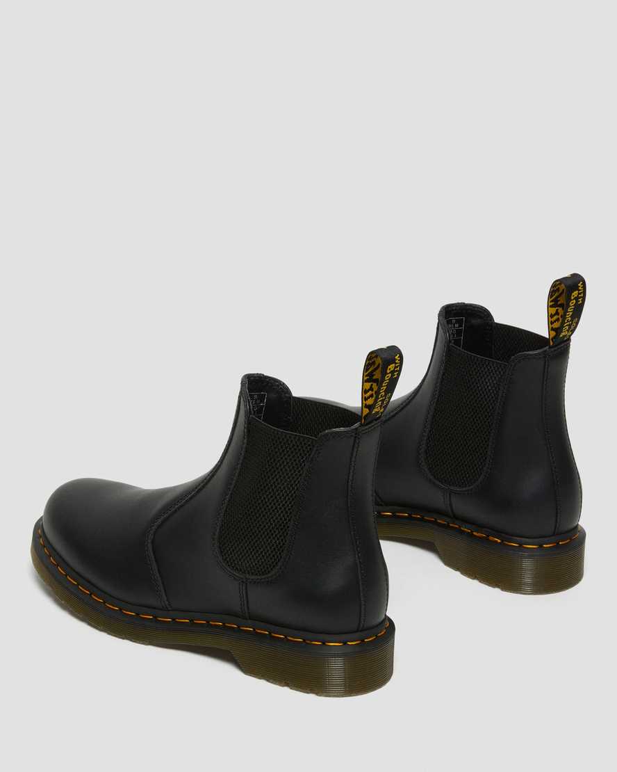 svarta dr martens 2976 nappa chelsea-stövlar för män