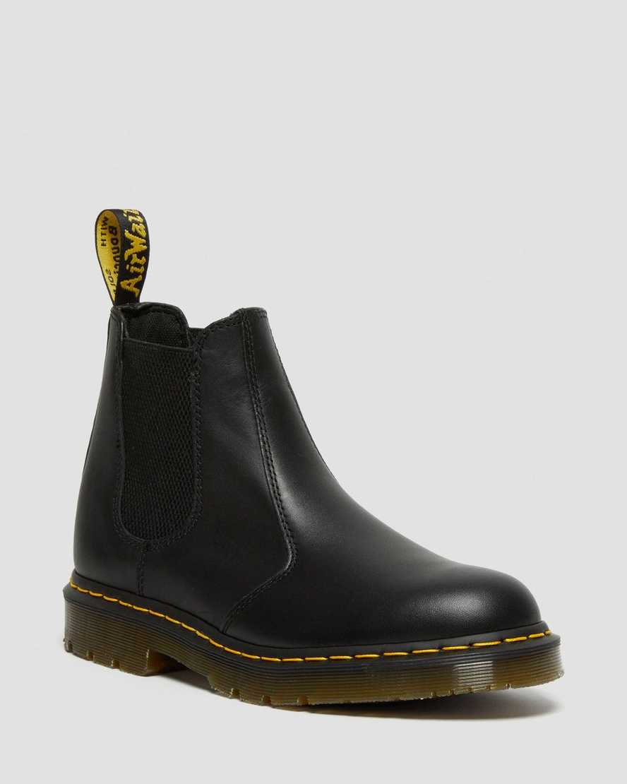 svarta dr martens 2976 halkfria chelsea-stövlar för män