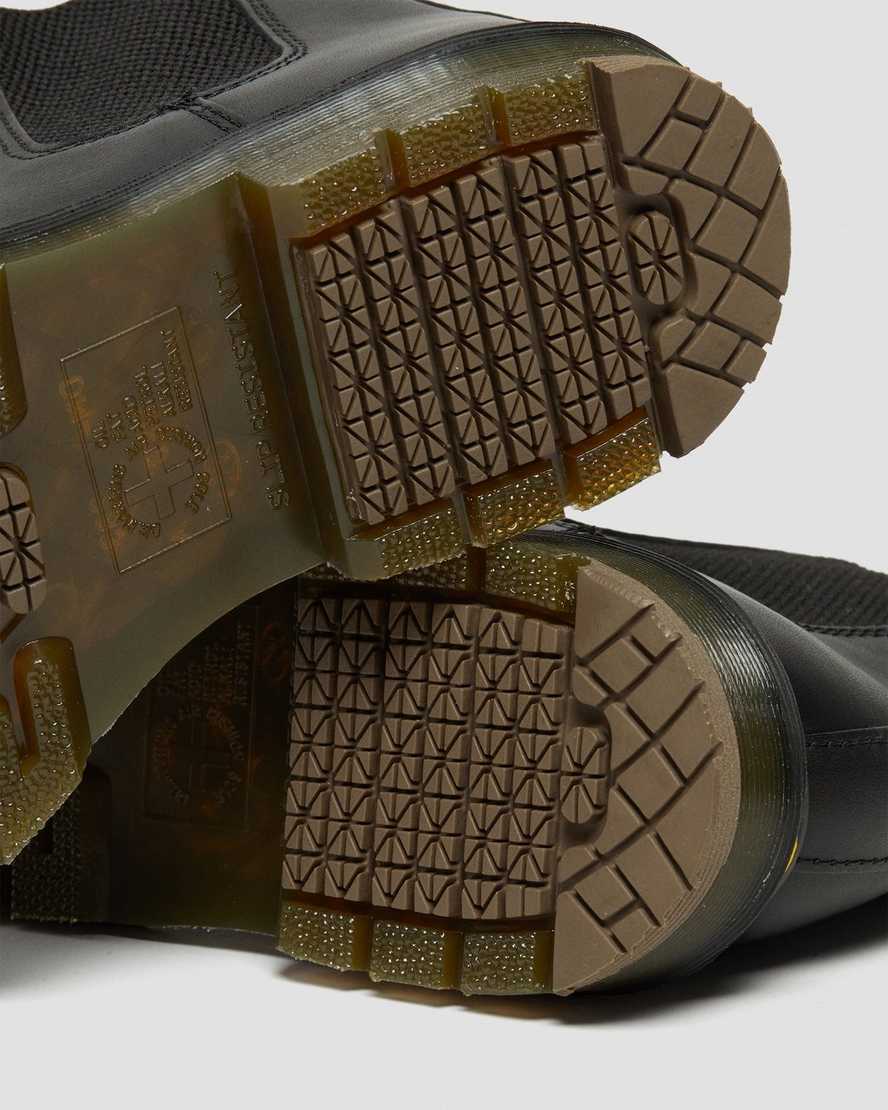 svarta dr martens 2976 halkfria chelsea-stövlar för män