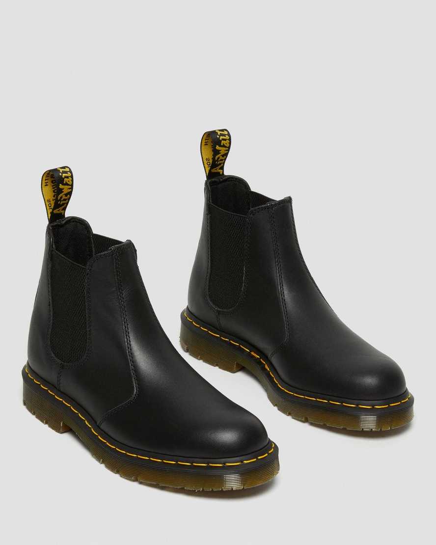svarta dr martens 2976 halkfria chelsea-stövlar för män