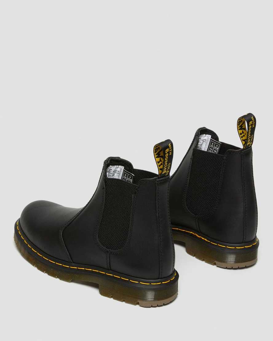 svarta dr martens 2976 halkfria chelsea-stövlar för män