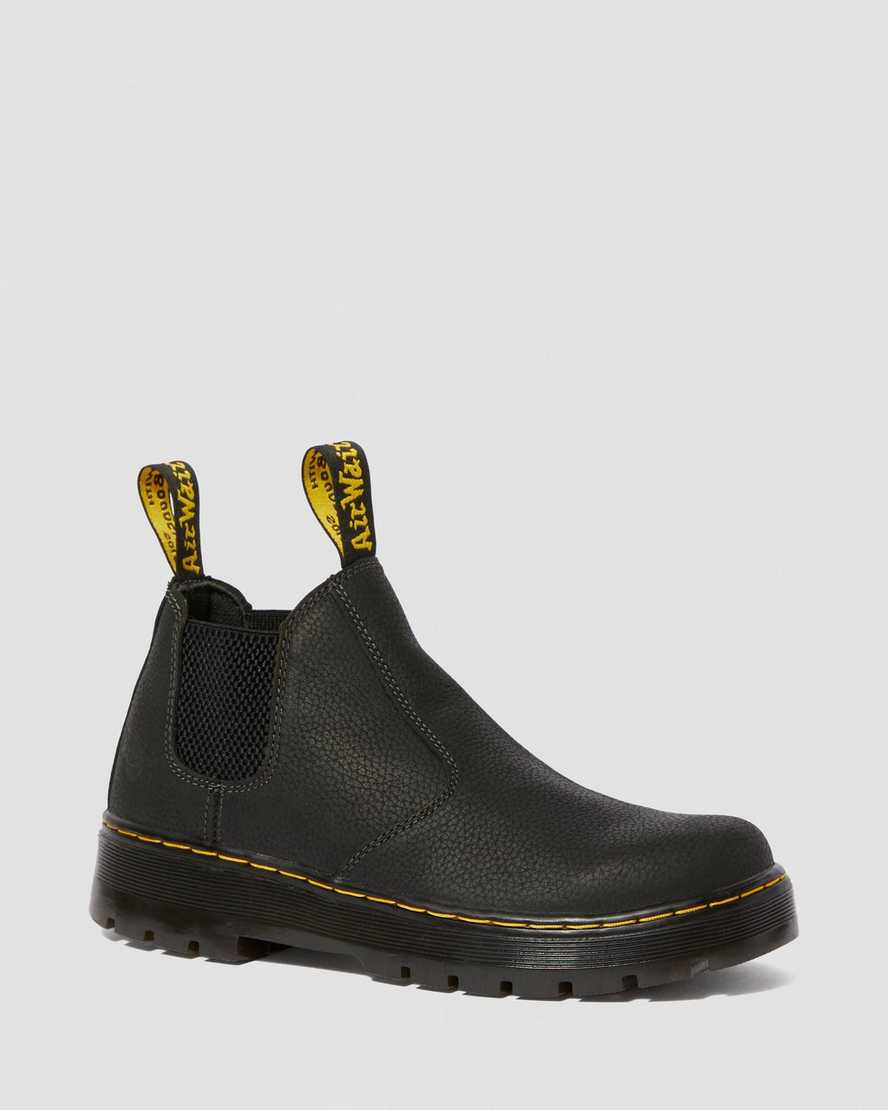 svarta dr martens hardie work chelsea-stövlar för män