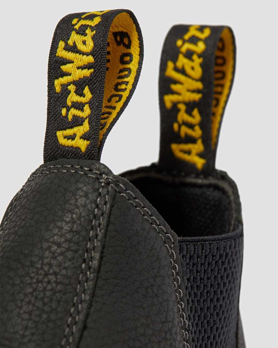 svarta dr martens hardie work chelsea-stövlar för män