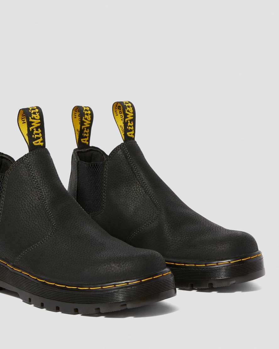 svarta dr martens hardie work chelsea-stövlar för män