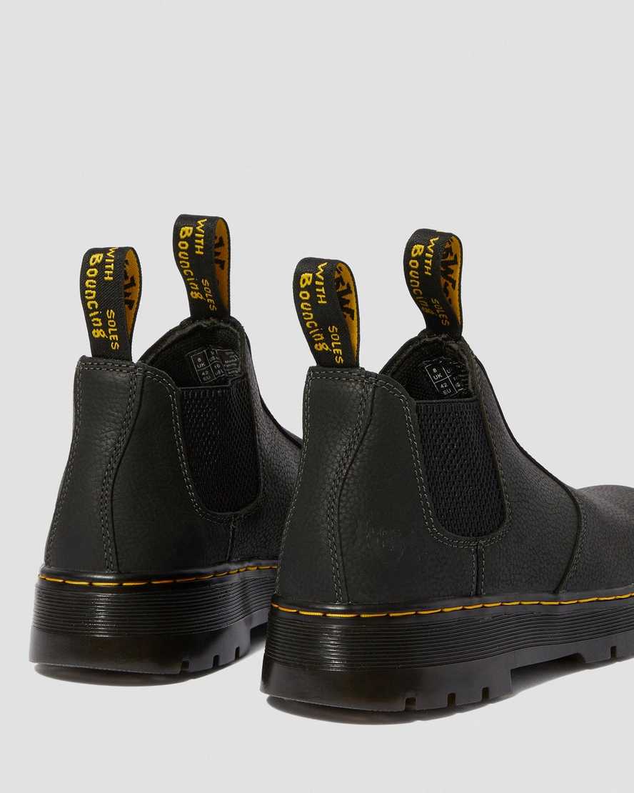 svarta dr martens hardie work chelsea-stövlar för män