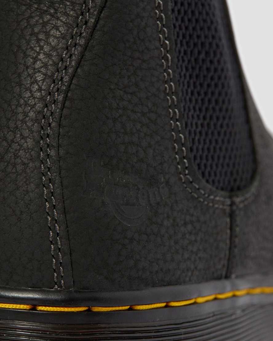 svarta dr martens hardie work chelsea-stövlar för män
