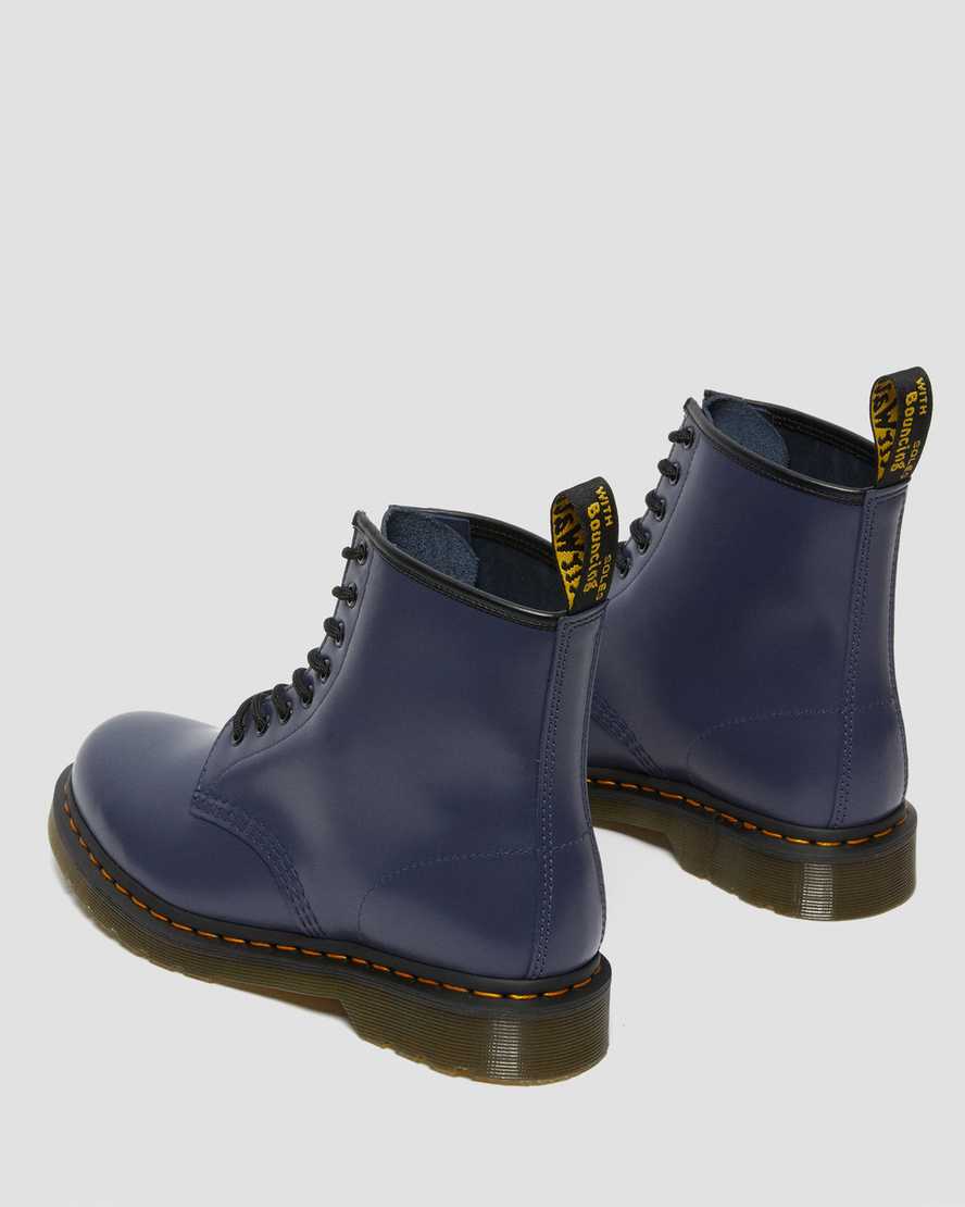 blå dr martens 1460 smooth herrstövlar med snörning