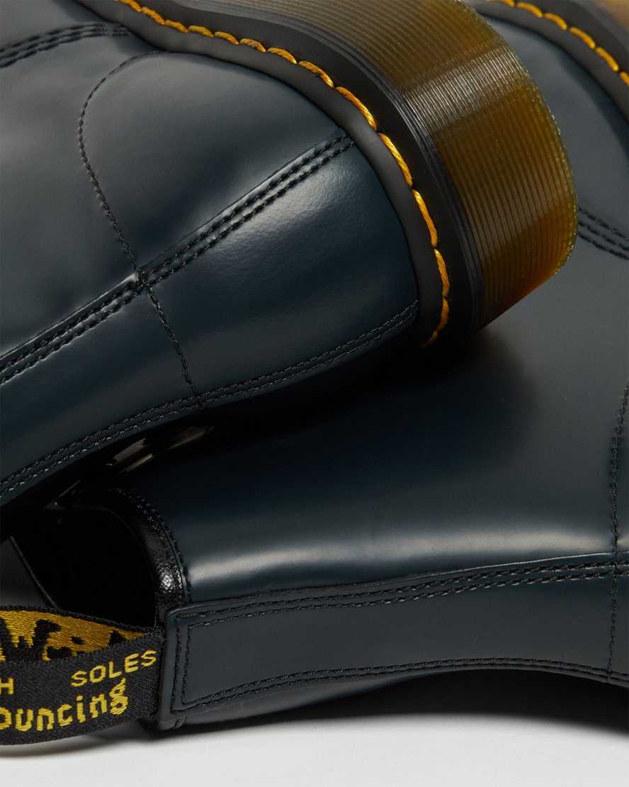 marinblå dr martens 1460 smooth herrstövlar med snörning