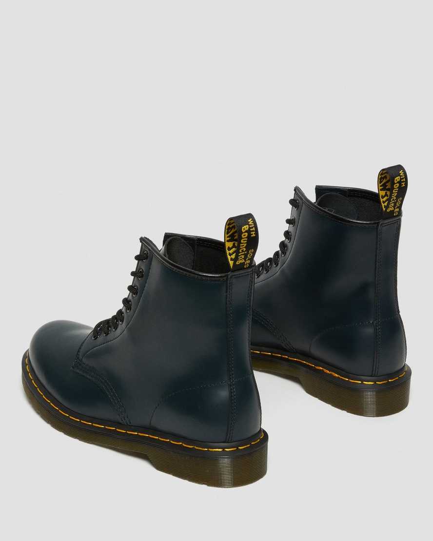 marinblå dr martens 1460 smooth herrstövlar med snörning