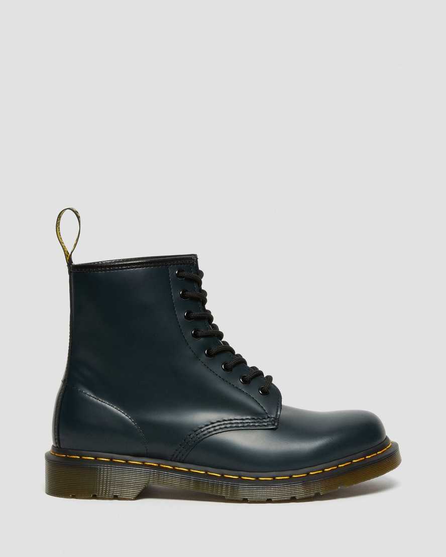 marinblå dr martens 1460 smooth herrstövlar med snörning