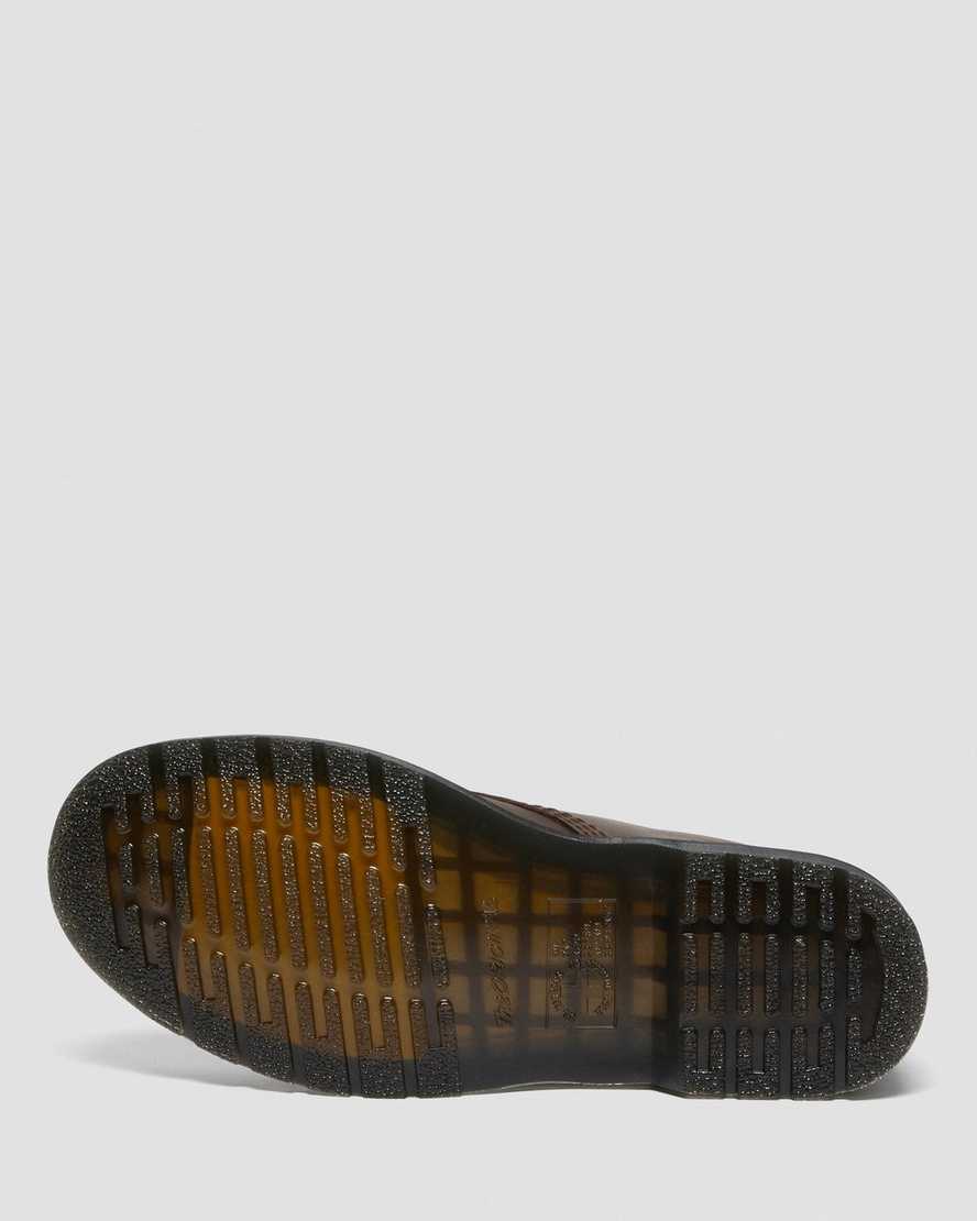 mörkbruna dr martens 1460 pascal herrstövlar med snörning