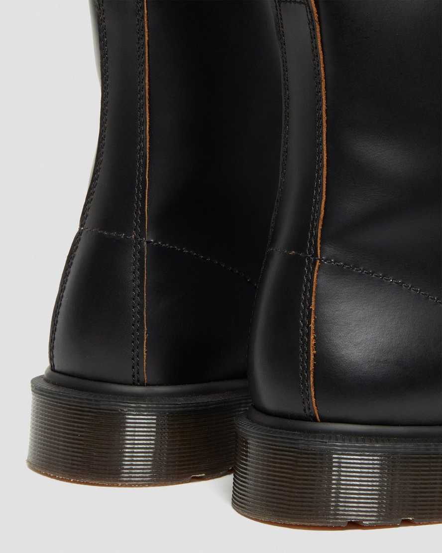 svarta dr martens 1460 vintage smooth herrstövlar med snörning