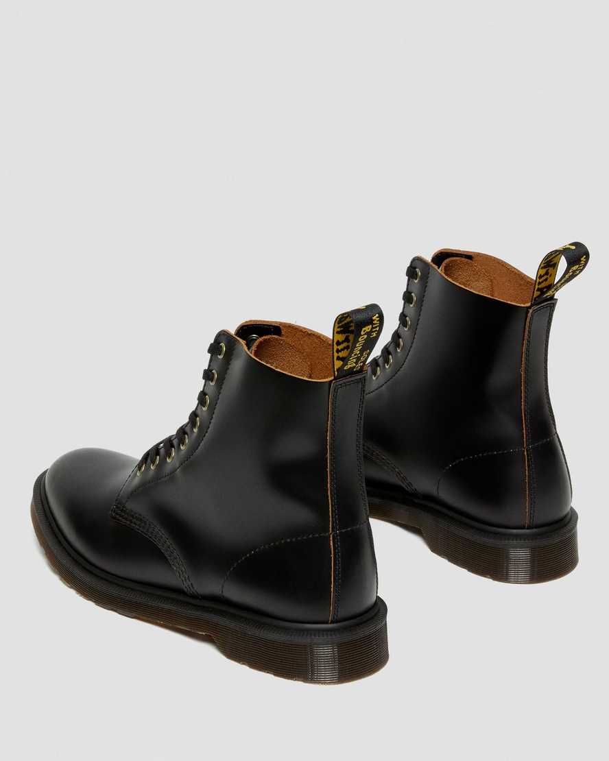 svarta dr martens 1460 vintage smooth herrstövlar med snörning