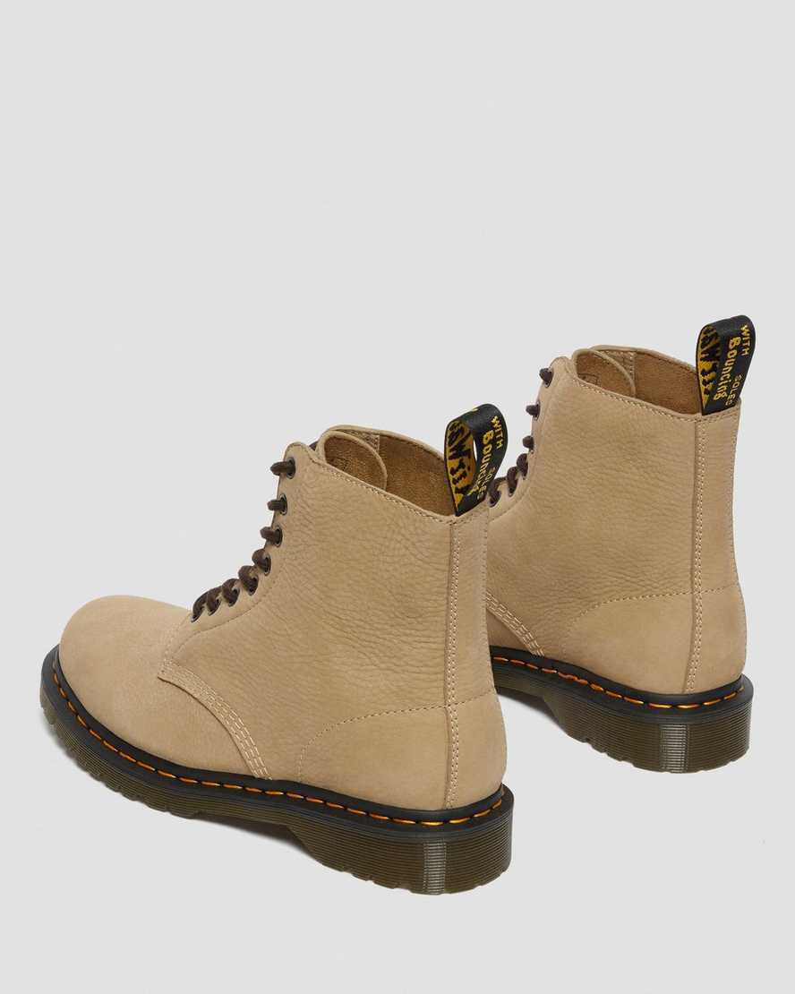 bruna dr martens 1460 pascal herrstövlar med snörning