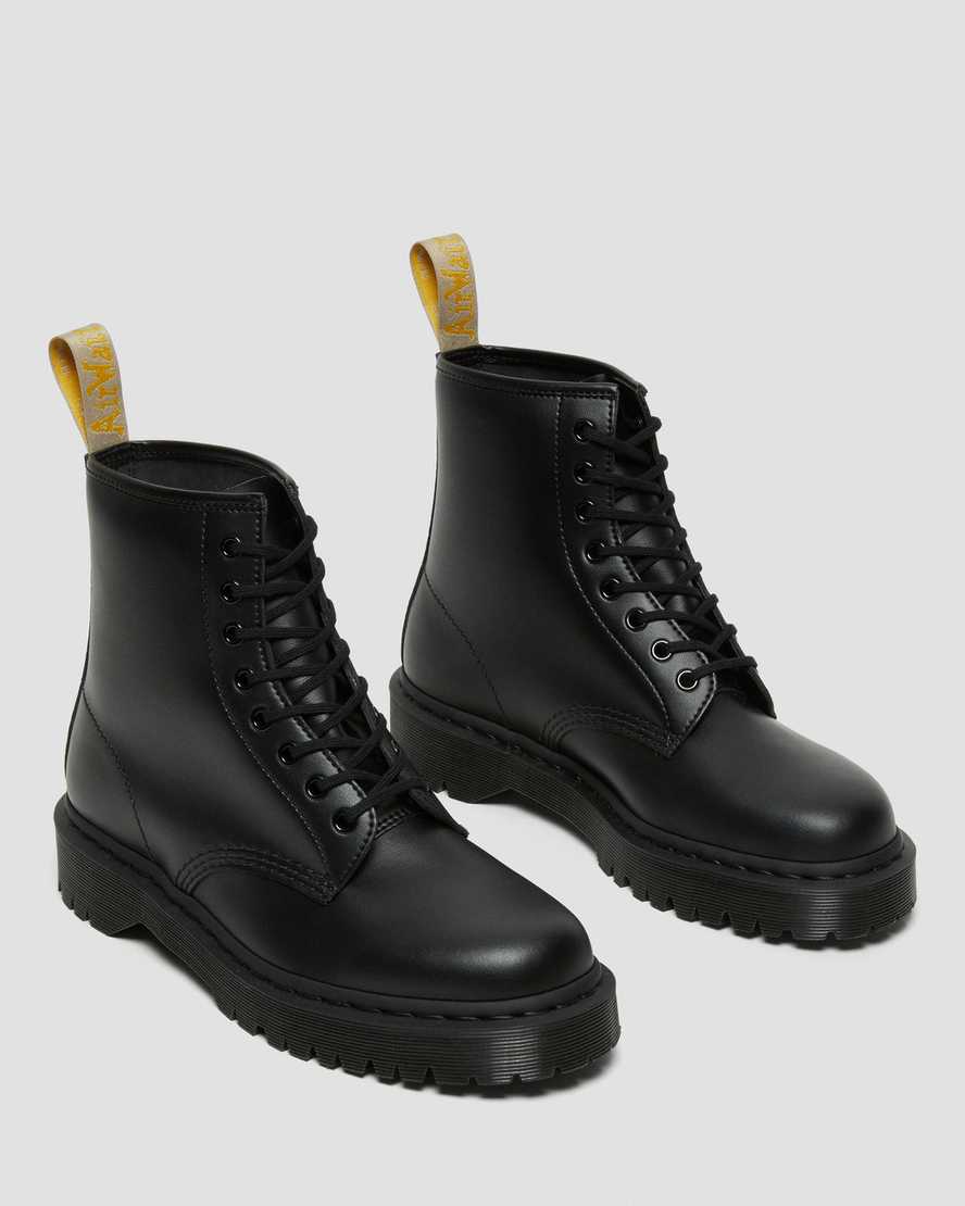 svarta dr martens 1460 bex mono herrstövlar med snörning