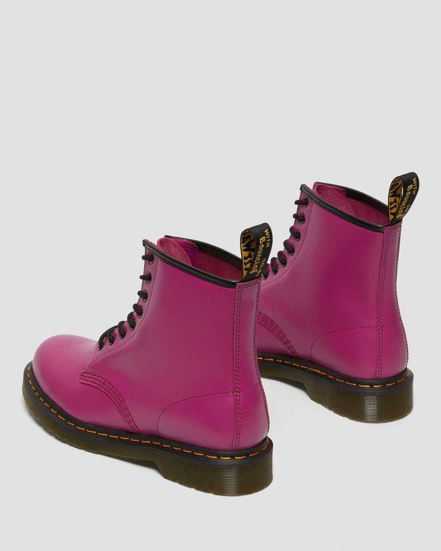 rosa dr martens 1460 smooth herrstövlar med snörning