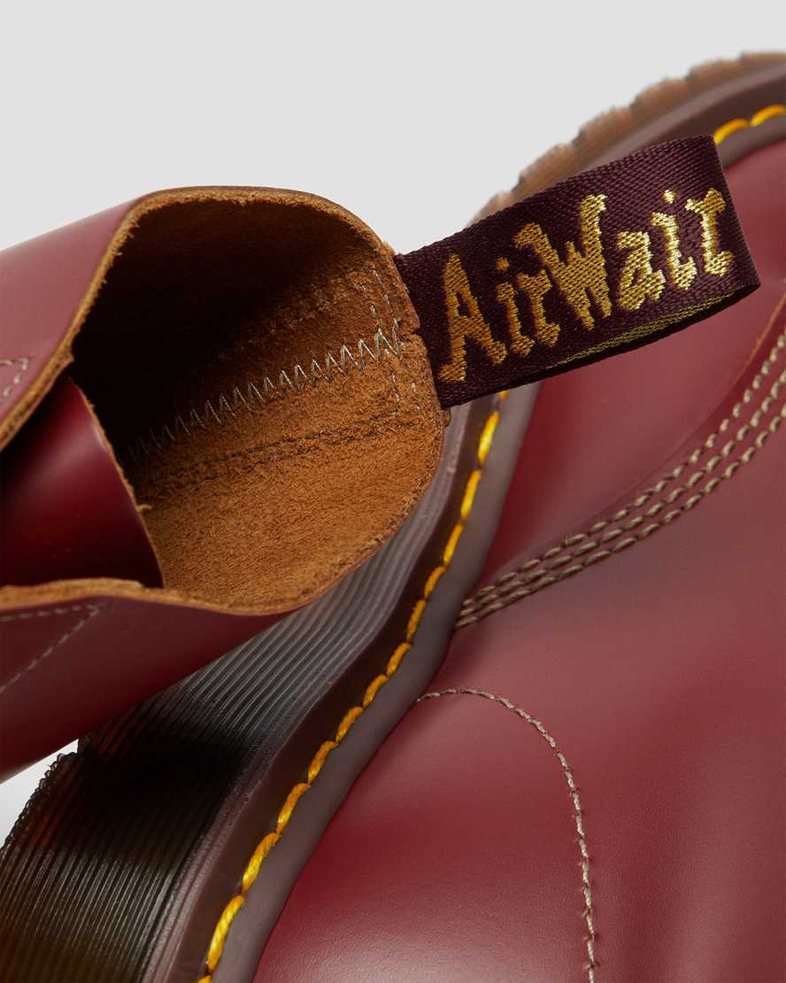 röda dr martens 1460 vintage made in england herrstövlar med snörning