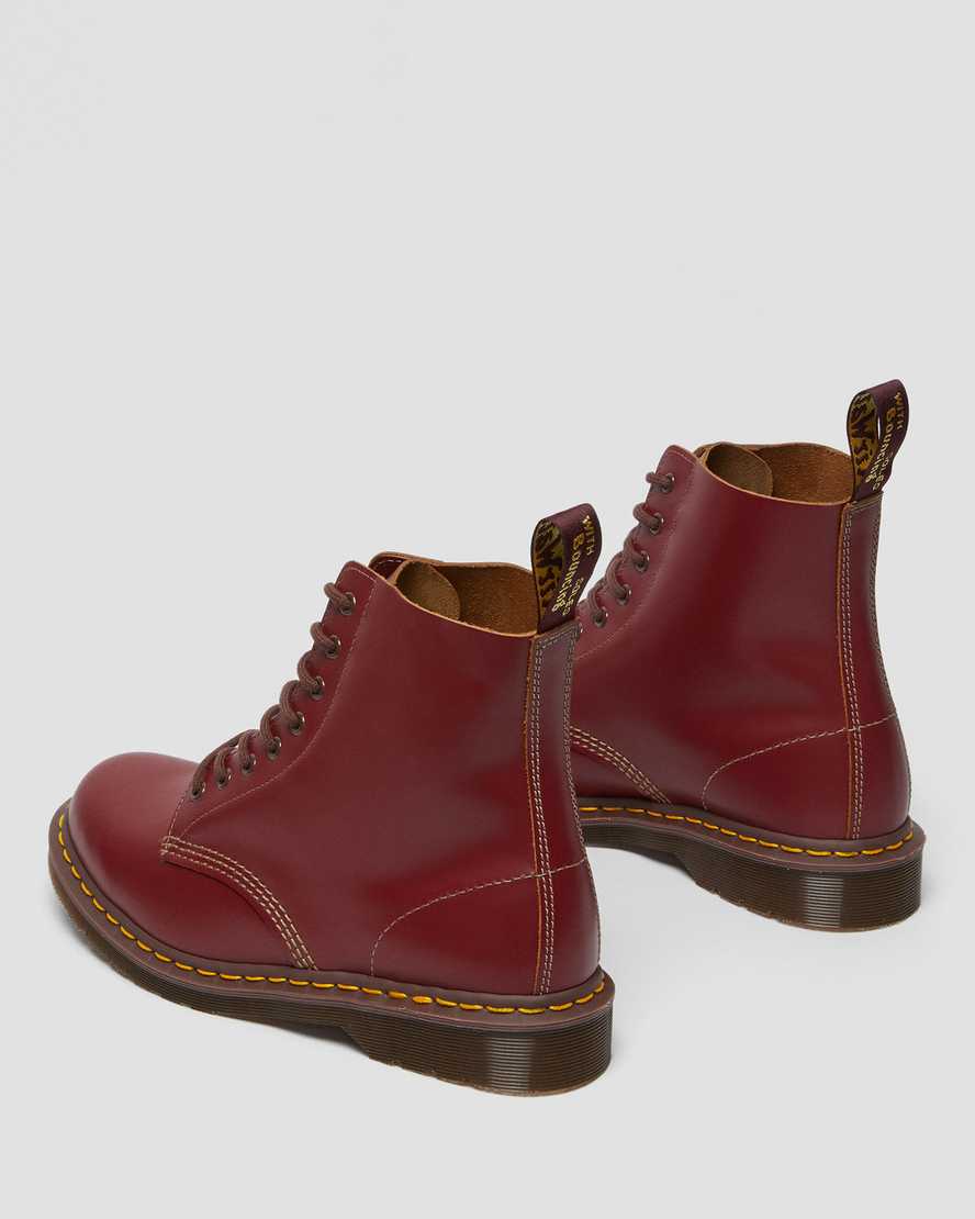 röda dr martens 1460 vintage made in england herrstövlar med snörning