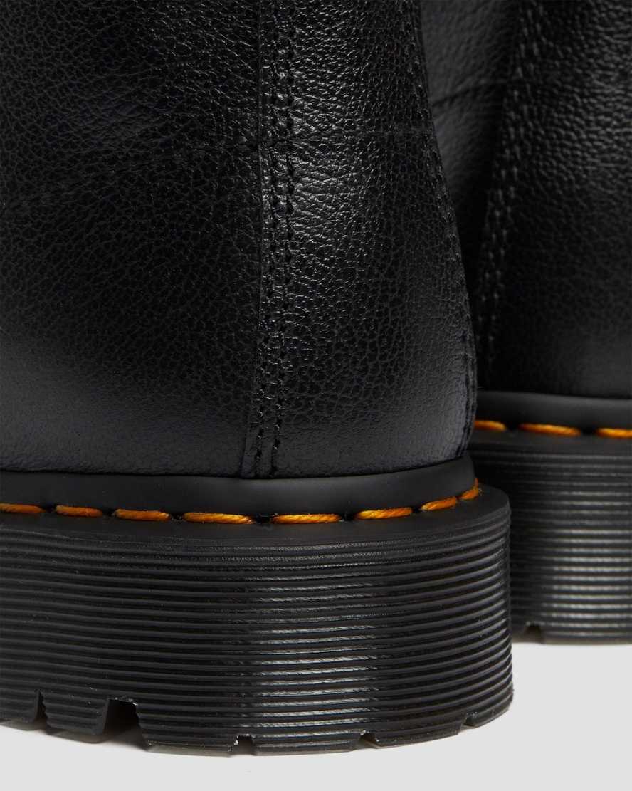 svarta dr martens 1460 pascal zip tumbled herrstövlar med snörning