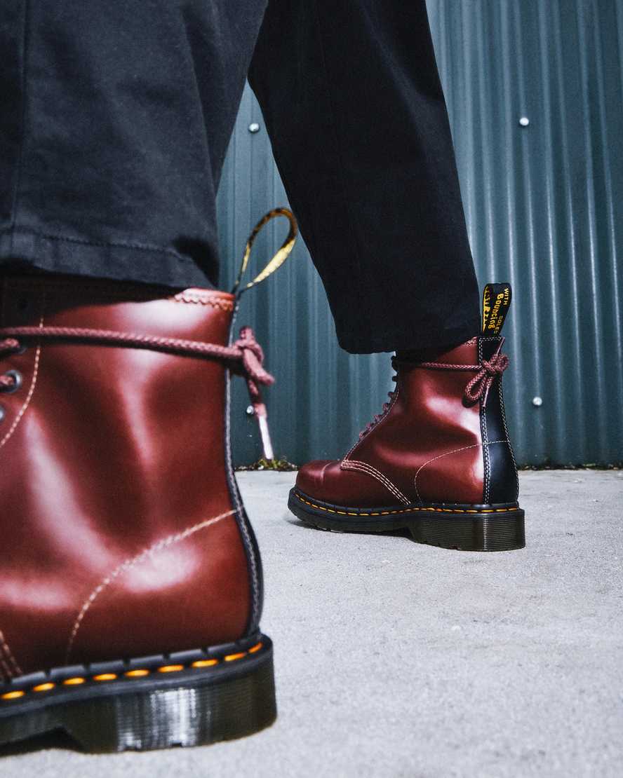 bruna dr martens 1460 abruzzo herrstövlar med snörning