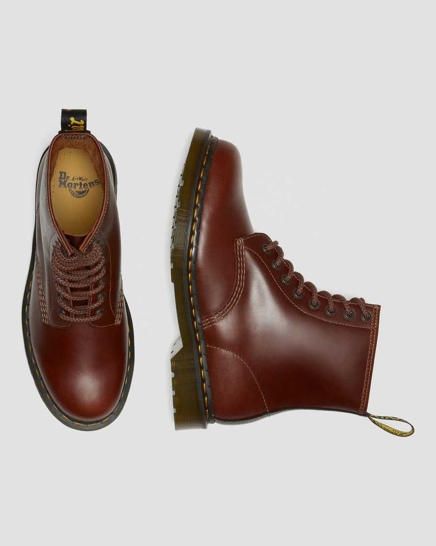 bruna dr martens 1460 abruzzo herrstövlar med snörning