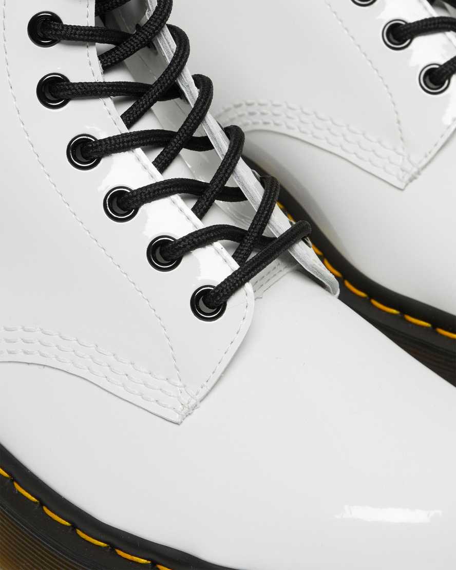 vita dr martens 1460 bex patent herrstövlar med snörning