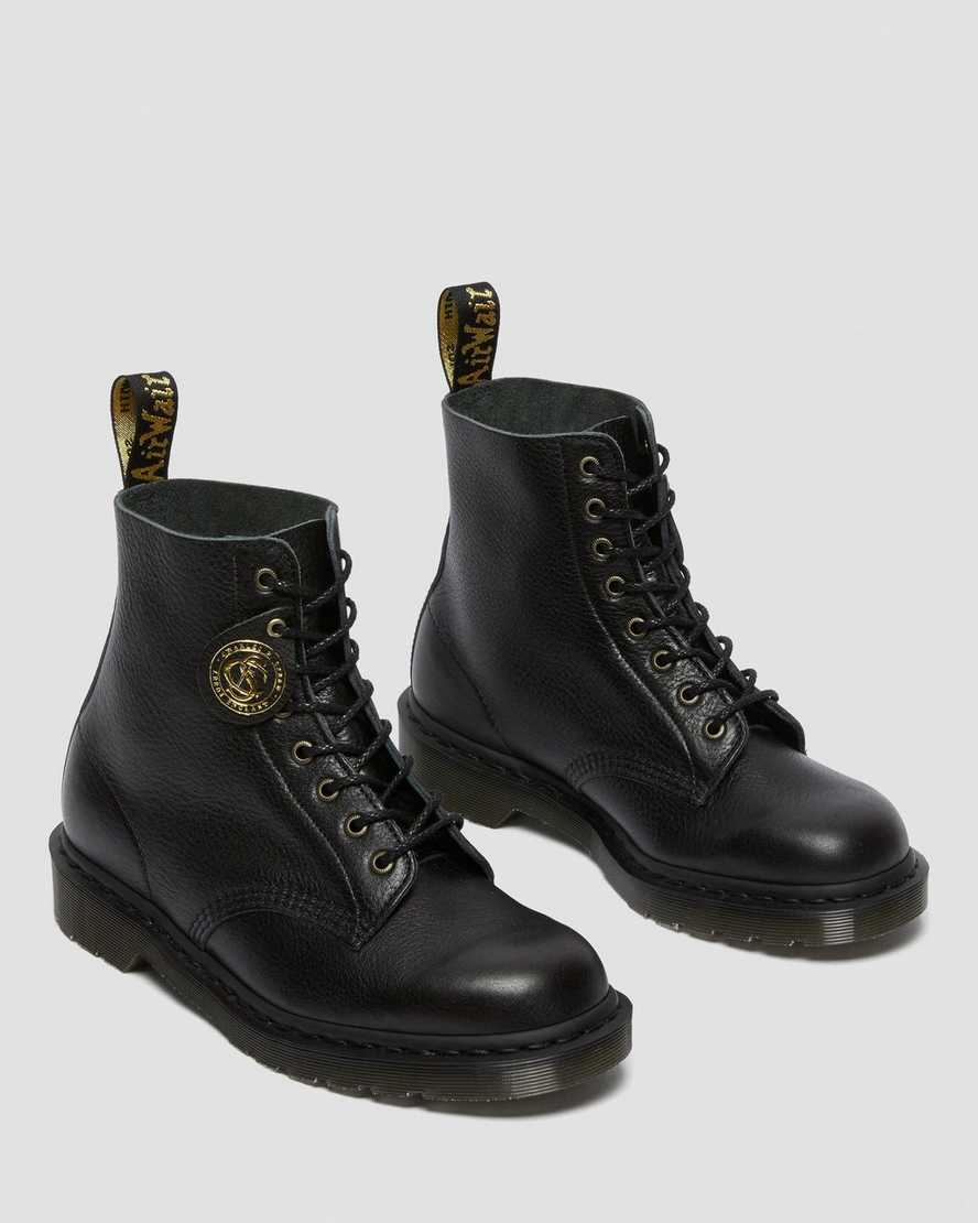 svarta dr martens 1460 pascal herrstövlar med snörning