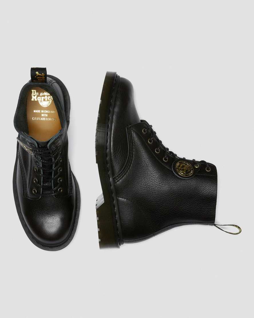 svarta dr martens 1460 pascal herrstövlar med snörning