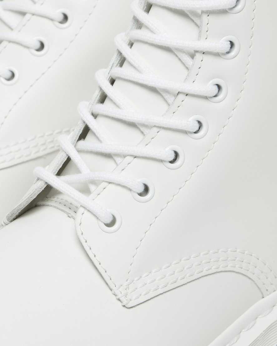 vita dr martens 1460 mono smooth herrstövlar med snörning