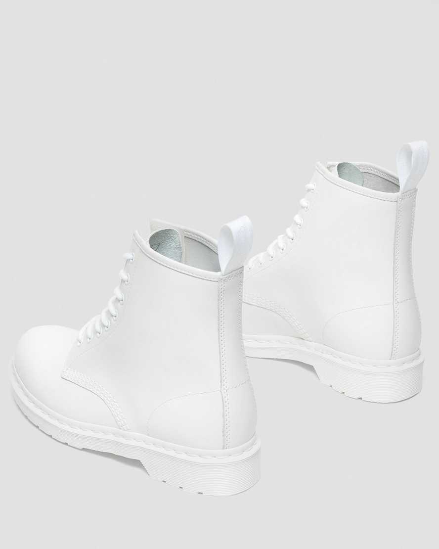 vita dr martens 1460 mono smooth herrstövlar med snörning