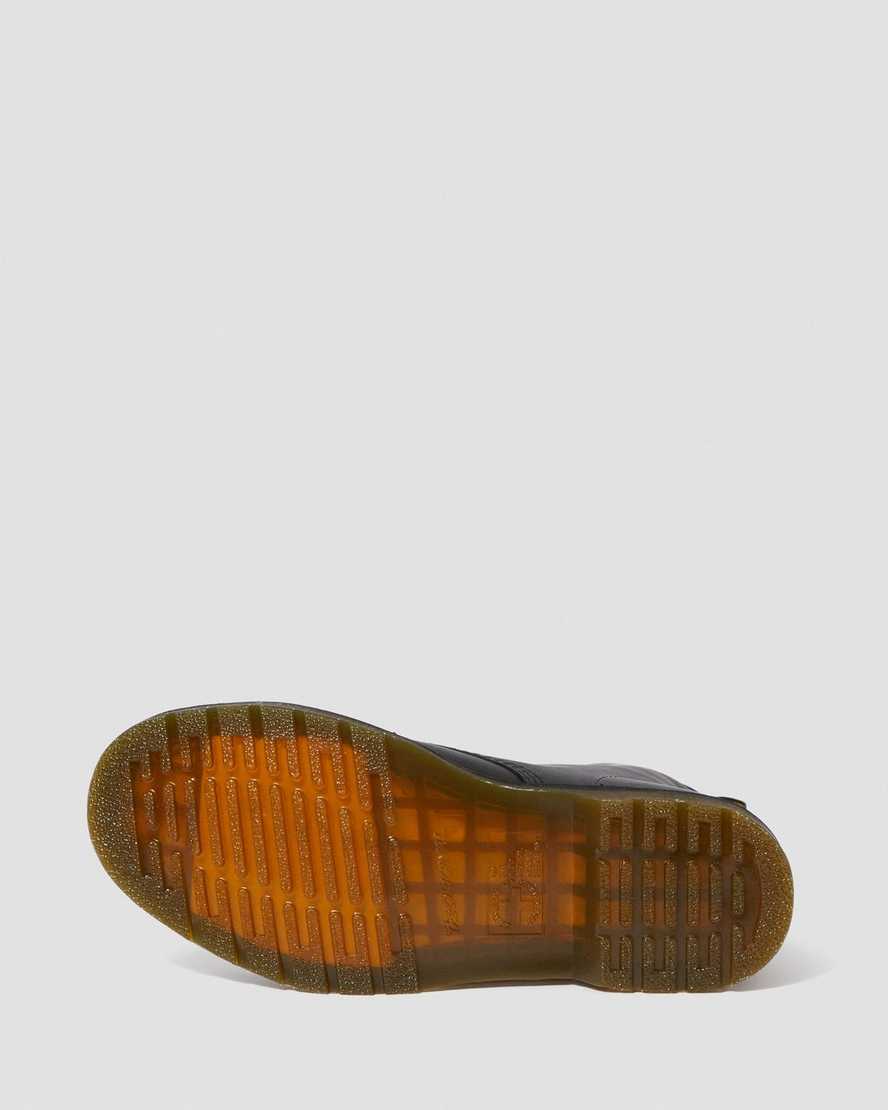 svarta dr martens 1460 greasy herrstövlar med snörning