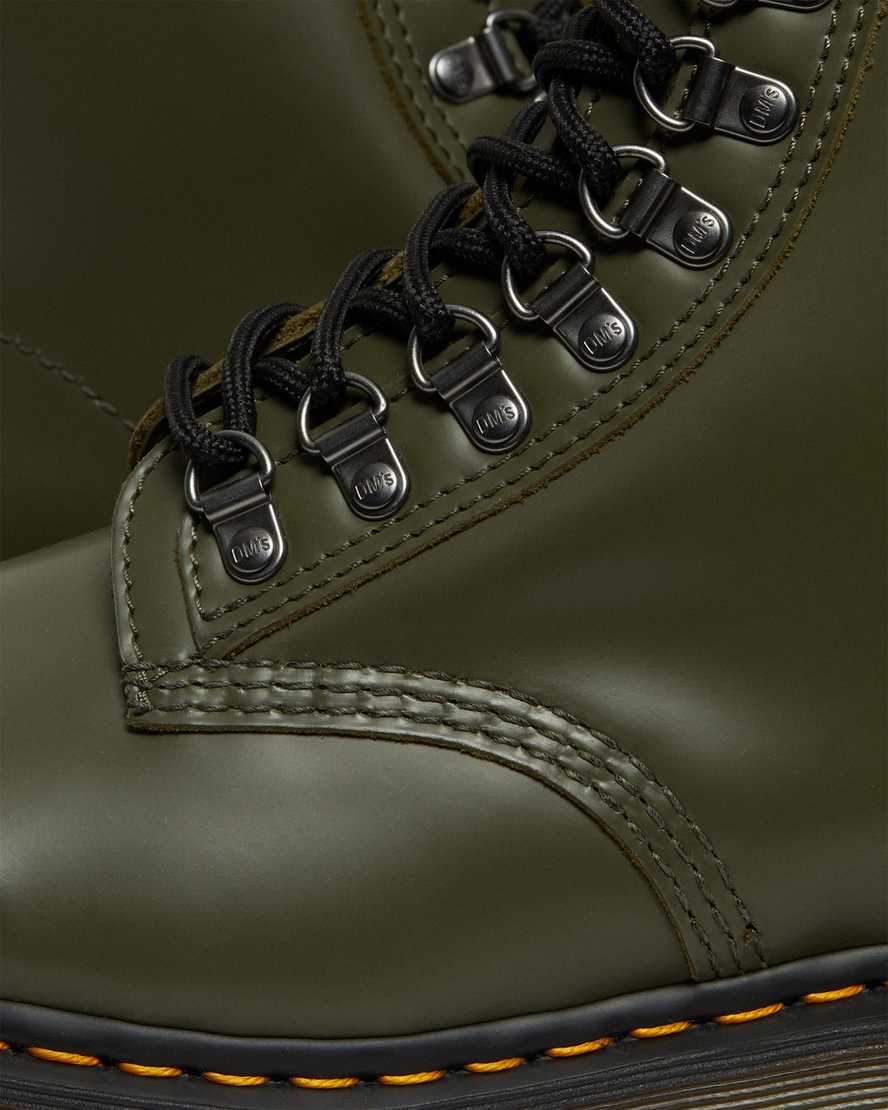 gröna dr martens 1460 pascal verso smooth herrstövlar med snörning
