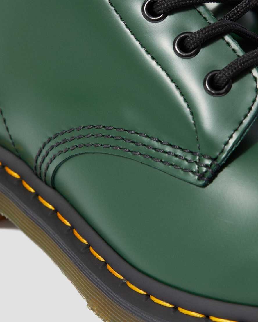 gröna dr martens 1460 smooth herrstövlar med snörning