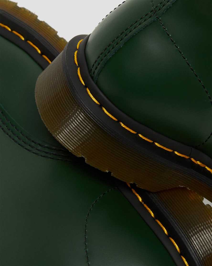 gröna dr martens 1460 smooth herrstövlar med snörning