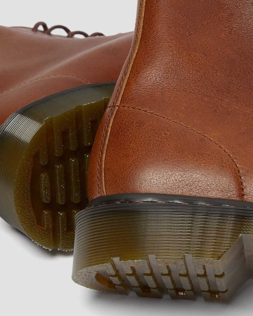 bruna dr martens 1460 pascal herrstövlar med snörning