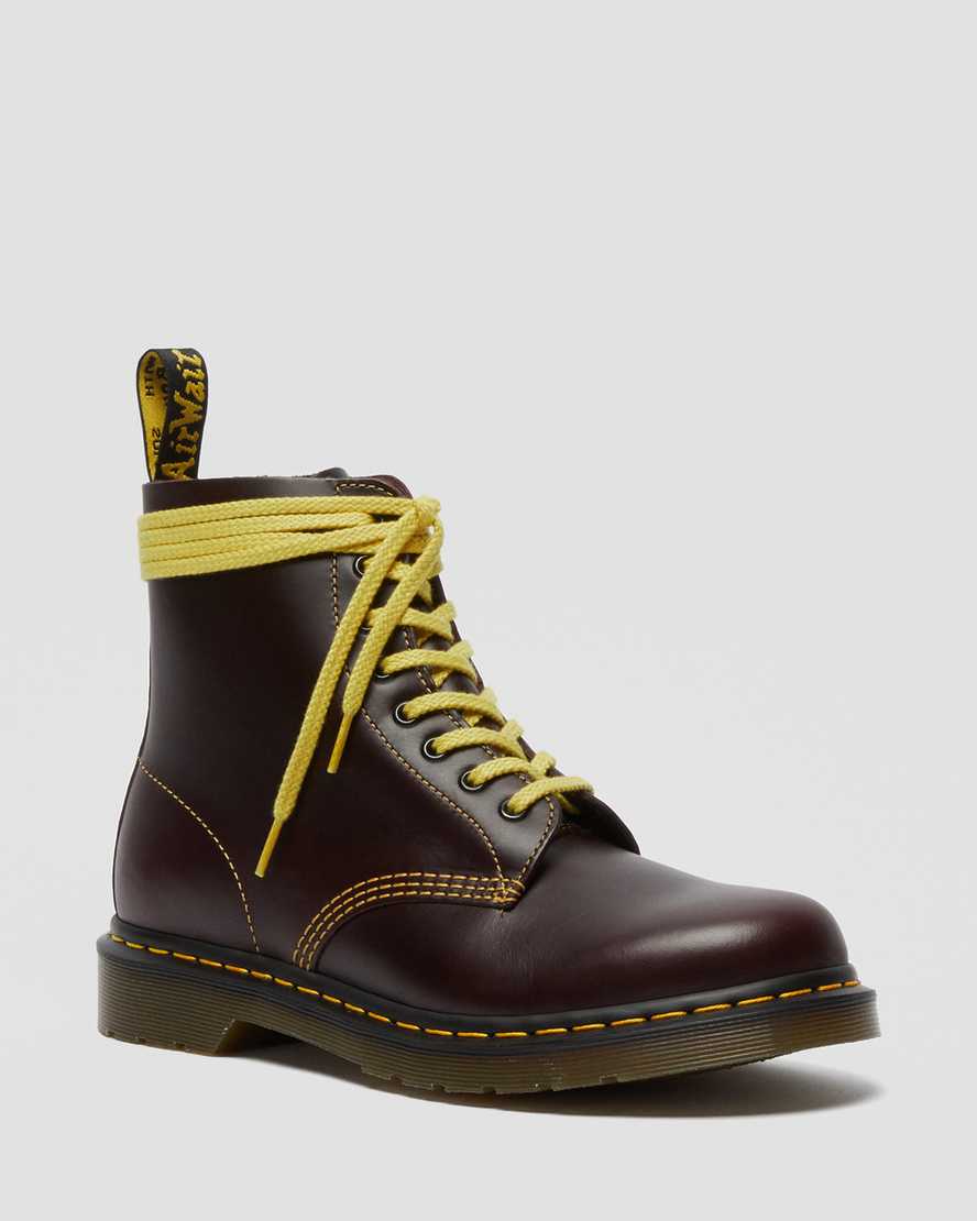 dr martens 1460 pascal atlas herrstövlar med snörning i vinröda