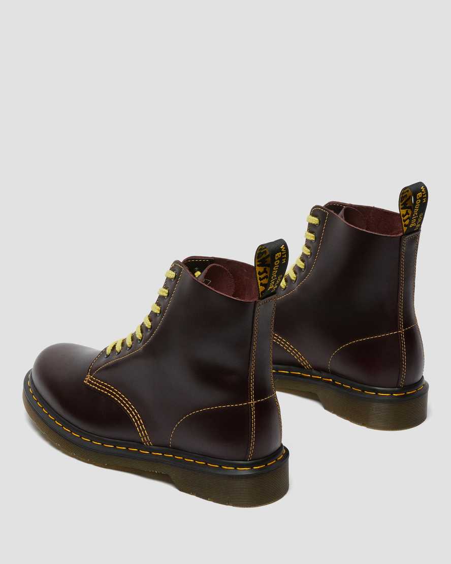 dr martens 1460 pascal atlas herrstövlar med snörning i vinröda