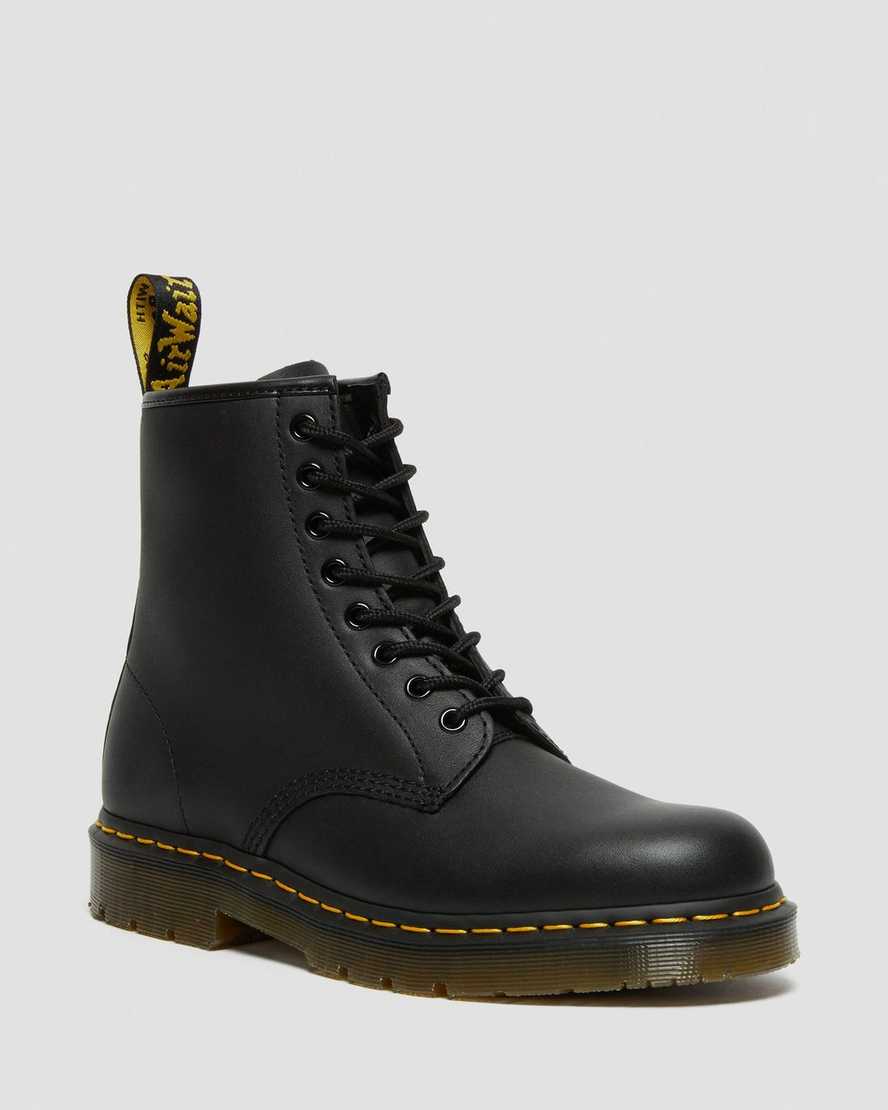 svarta dr martens 1460 halkfria herrstövlar med snörning