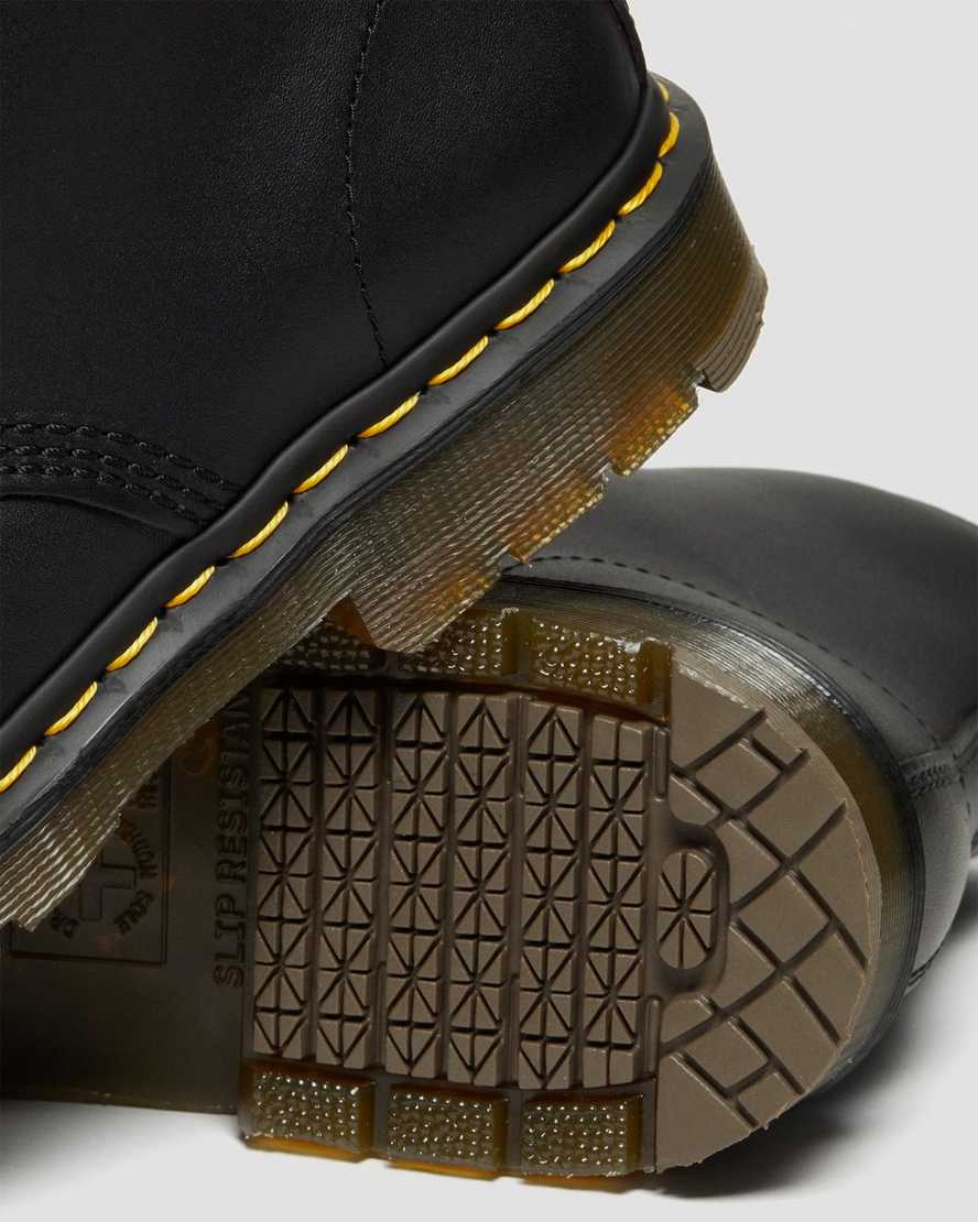 svarta dr martens 1460 halkfria herrstövlar med snörning