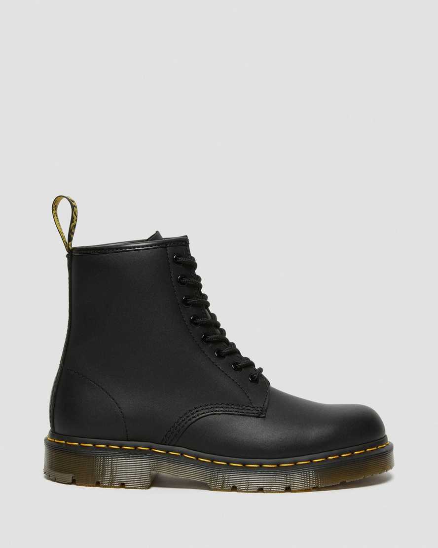 svarta dr martens 1460 halkfria herrstövlar med snörning