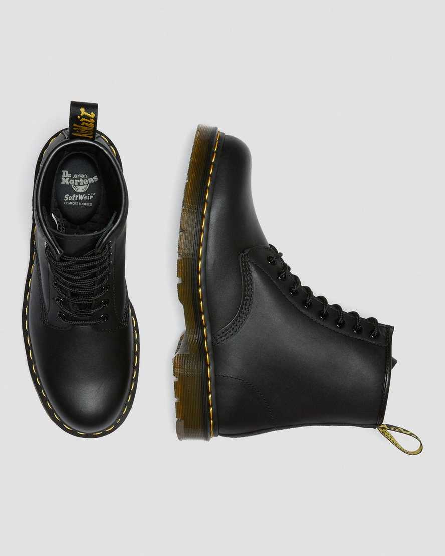 svarta dr martens 1460 halkfria herrstövlar med snörning