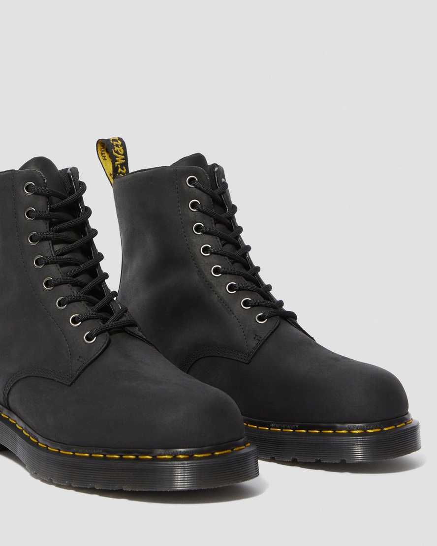 svarta dr martens 1460 vattentäta herrstövlar med snörning