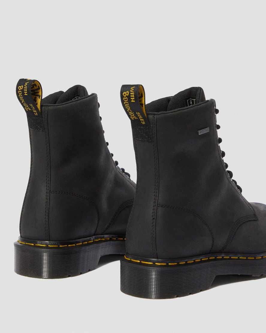svarta dr martens 1460 vattentäta herrstövlar med snörning
