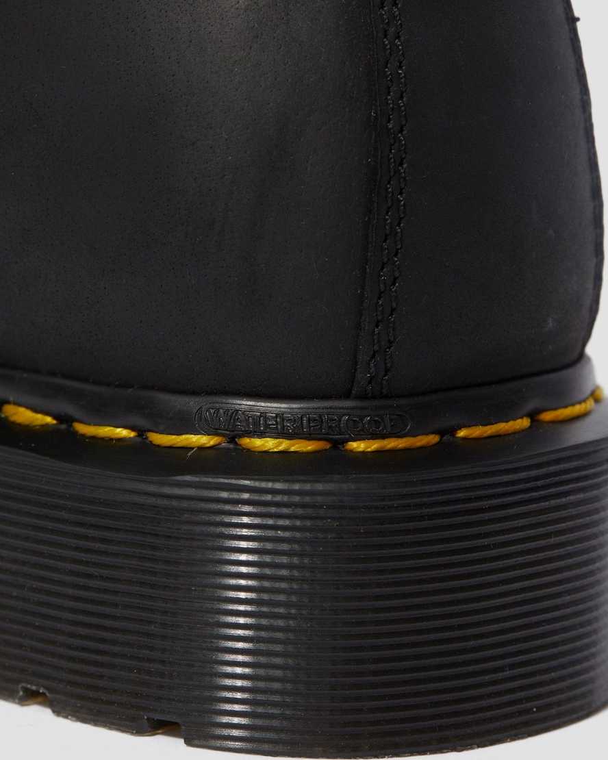 svarta dr martens 1460 vattentäta herrstövlar med snörning