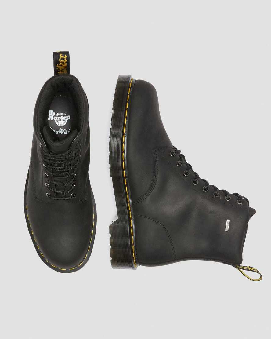 svarta dr martens 1460 vattentäta herrstövlar med snörning