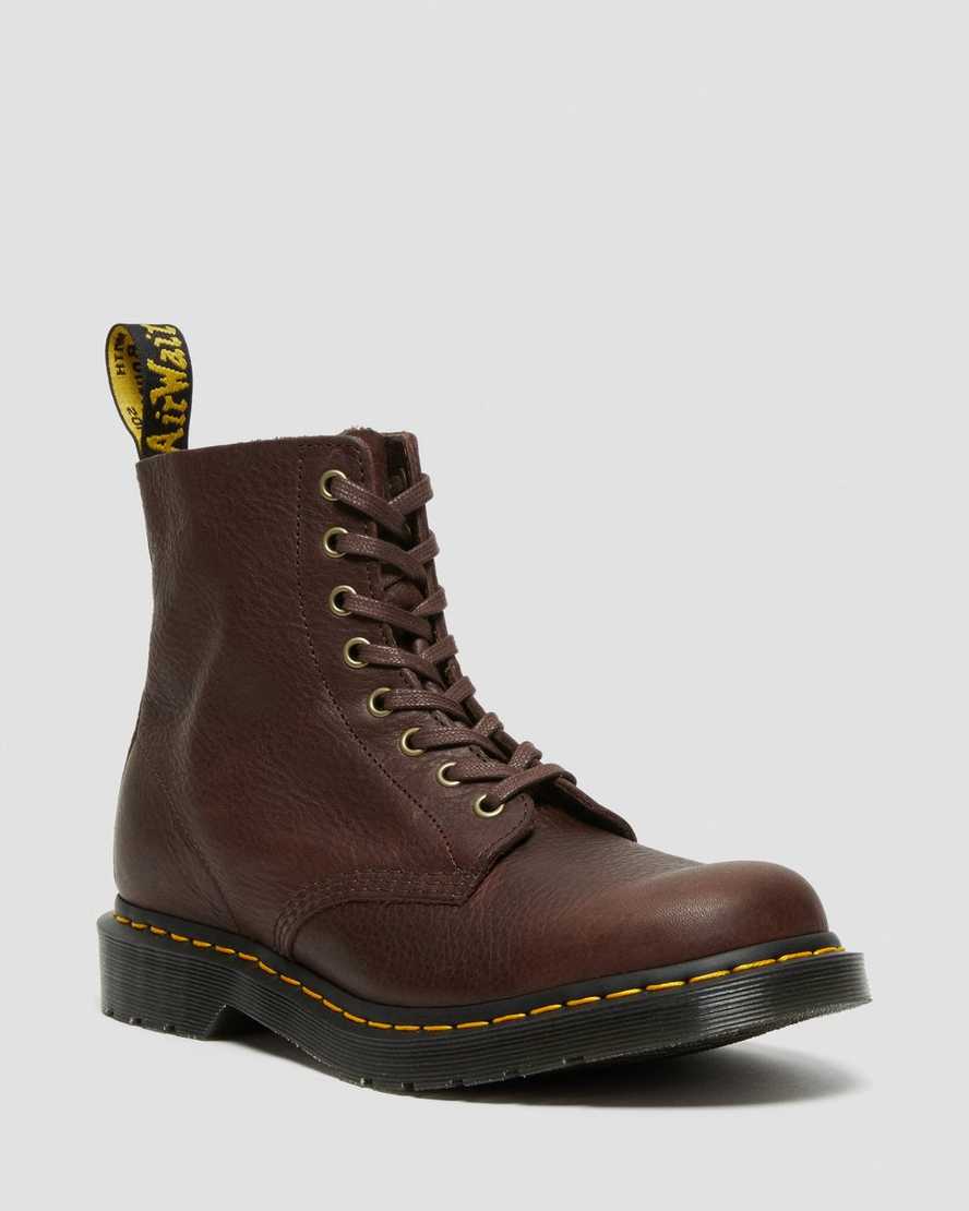 bruna dr martens 1460 pascal ambassador herrstövlar med snörning