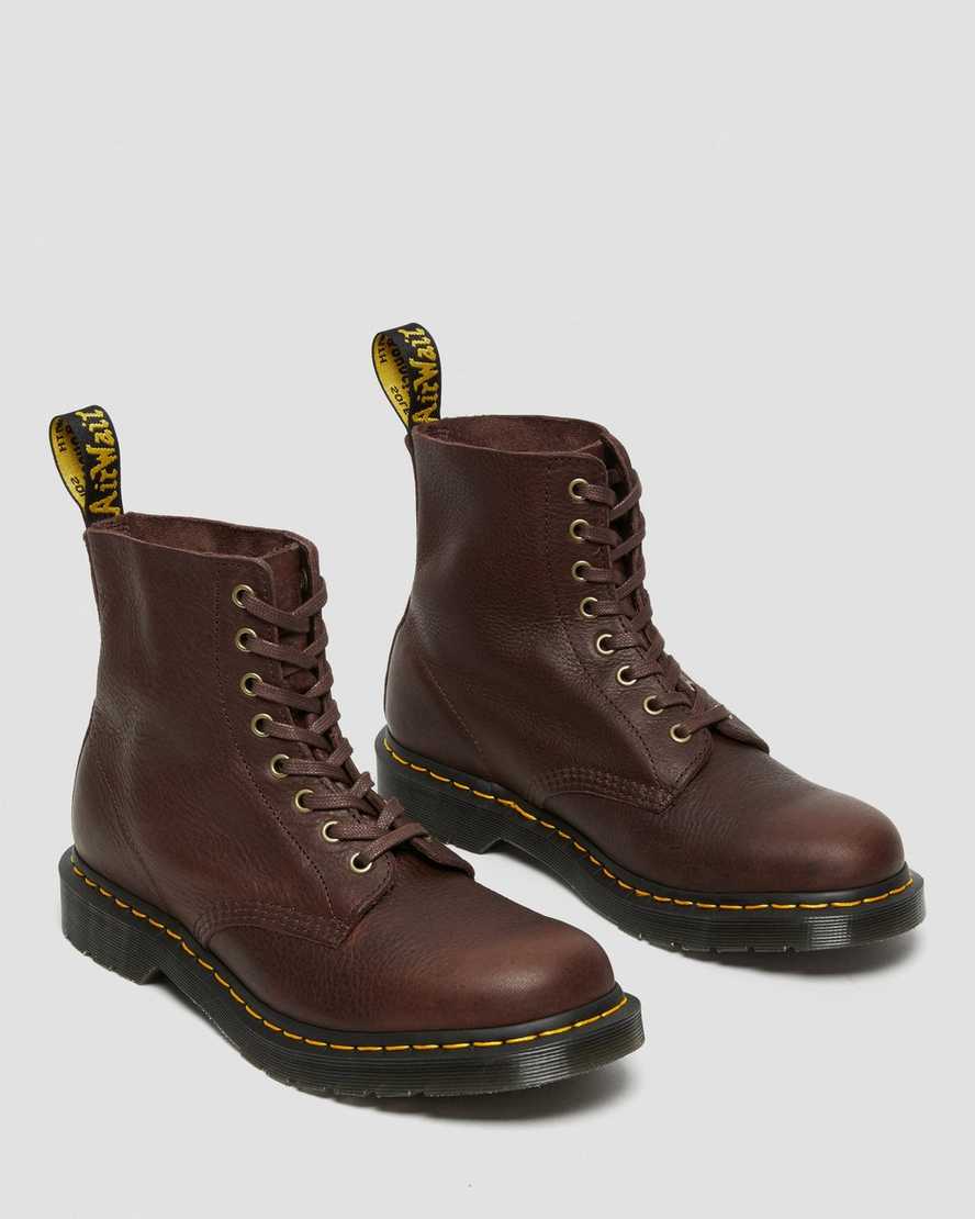bruna dr martens 1460 pascal ambassador herrstövlar med snörning