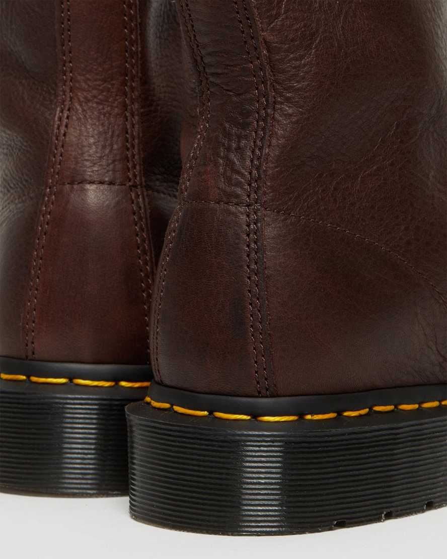 bruna dr martens 1460 pascal ambassador herrstövlar med snörning